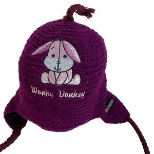 Youth Sherpa Adventure Gear Winter Hat 100% Wool Fleece lined Made in Nepal